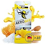 AEROBEE Energy Liquid Gel - Honey & Salt 10x26g [100% Natürliches Energie Gel...