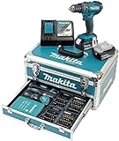 Makita DHP482RFX9 Schlagbohrschrauber 18V / 3,0 Ah, 2 Akkus plus Ladegerät im Alukoffer,...