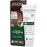 LOGONA Naturkosmetik Pflanzen-Haarfarbe Creme 230 Maronenbraun, Braune Natur mit Henna,...