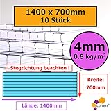 4mm | 10 Stück | 1400x700mm | Löffert® Gewächshausplatten | 800g/m²...