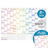 Häfft® XXL Wandkalender Schuljahr 2024/2025 A1+ 'Rainbow' 89 x 63 cm groß,...