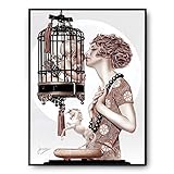 moonpop artfactory Premium Galerie Poster Vintage Kunstdruck The Cage - A. Janssen“