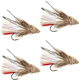 Die Fly Angeln Ort Girlanden – Weiß Marabou Stößel Minnow Streamer...