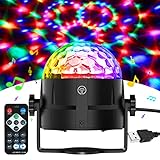 Gobikey Discokugel, 360° Rotierende Musik Activated Discolicht LED Party Lampe mit...