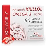 Omega 3 Krillöl Kapseln - 60 Stück - Antarktis Krillöl Forte - Für Herz und Leber -...