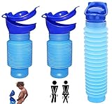 Schrumpfbares Urinal 2 Stück 750 ml Männliche Frau Tragbare Mobile Toilette...