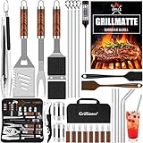 Grilliance BBQ Grillbesteck Set 30 Grillzubehör aus Hochwertiger Edelstahl...