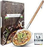 SQUALIPRODU® Pizzaschieber - Premium Pizzaschaufel aus rostfreiem Edelstahl und...