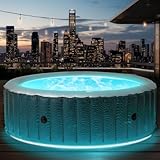 BRAST® Whirlpool aufblasbar MSpa Starry mit LED-Beleuchtung für 6 Personen Ø204x70cm...