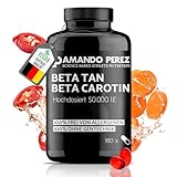 Amando Perez Beta Carotin Depot Bräunungskapseln - 180 VEGANE Softgels mit 50.000 I.E -...