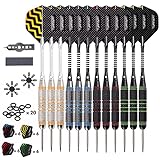 Turnart Dartpfeile Metallspitze -12 Stück 24 Gramm Profi Steel Darts Pfeile Dartpfeile...