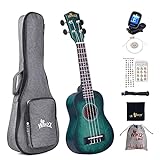 Winzz 21' Sopran Ukulele Anfänger Set Kinderm Erwachsene, Einzigartiges Farbdesign, mit...