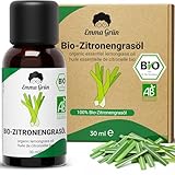 Emma Grün® Bio Lemongras Öl [100% Naturrein] - Zertifiziertes Lebensmittel - Lemongrass...