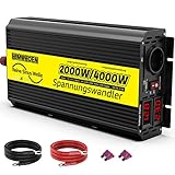 Wechselrichter 12V auf 230V 2000w/4000w Reine Sinuswelle Spannungswandler, für Zuhause,...