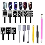 15 Stück Nail Magnet Tool, Nagel Magnet Nail Art Magnet, 3D Magnet Stick für Nagellack...