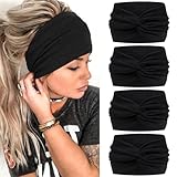 Blooms Haarband Stirnband Damen, Breit Haarbänder Antirutsch Headband Elastisch Head Band...