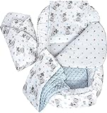 Medi Partners 5 teilig Babynestchen Set Babynest 90x50 herausnehmbarer Einsatz...