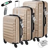 KESSER® 3tlg. Hartschalenkofferset Hartschalenkoffer Reisekoffer Set Reisekofferset...