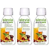 steviapura - Stevia flüssig Tafelsüße 3 x 150ml - OHNE FRUCTOSE -...