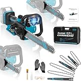 3 IN 1 Akku Kettensäge for Makita 18V,1000W 6Zoll & 8Zoll & 12Zoll Elektro-Kettensäge,82...