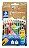 STAEDTLER Buntstifte Noris colour jumbo 188, Made from Upcycled Wood, ergonomische...