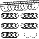 Oenothera 50 Stücke Gardinenringe zum Öffnen, 50mm Gardinenringe Vorhangringe, Rundringe...