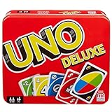 Mattel Games K0888 - UNO Deluxe, in exklusiver Verpackung mit Punkteblock, Sammlerdose,...