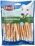 TRIXIE glutenfreie Hühnchen Kaurolle 'Denta Fun Chicken Chewing Rolls, 12 cm, 30 St./240...