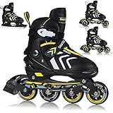 Inliner Skates 4in1 Rollschuhe Inlineskates Schlittschuhe Verstellbar Kinder Erwachsene |...