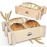 Allpine Brotbackformen 2in1 SET – Zerlegbare Metallfreie Backrahmen rechteckig...