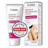 Evolsin® Ekzem & Neurodermitis Creme I OHNE KORTISON I Mindert Juckreiz & beruhigt...