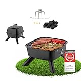 TZS First Austria 2in1 Elektrogrill Kugelgrill - extrem stabiler & kompakter BBQ Hybrid...