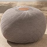 ENGLISH HOME Pouf Hocker, Rund Sitzpouf, Sitzhocker, Sitzpuff, Fußhocker, Strick Puff...