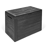 Kreher Kompakte Kissenbox/Aufbewahrungsbox in Anthrazit mit 190 Liter Volumen. Robust,...