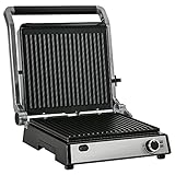 HOMCOM Kontaktgrill Elektrogrill für 4 Scheibe Sandwiches Toasts Steak Panini...