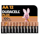 Duracell Plus Batterien AA, 12 Stück, langlebige Power, AA Batterie für Haushalt und...