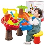 Whyzsjnclg Kleinkindwasserspiegel, Kinder Wassertabelle, Sand Tabelle 4-in-1 Sand- und...