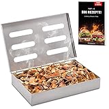 Räucherphorie Räucherbox Edelstahl - Robuste Smoker Box + E-Book mit den leckersten...