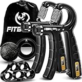 FitBeast Handtrainer Trainingsset (5-teilig), 2 Unterarmgriff Einstellbare Widerstand...