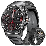 LIGE Militär Smartwatch Herren(3 Armbändern),1,43' HD AMOLED Smartwatch mit...