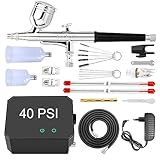 Gocheer Upgraded 40PSI Airbrush Kit, Multifunktions Dual Action Airbrush Set mit...