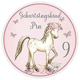 Tortenaufleger Tortenbild Fototorte Geburtstag Kindergeburtstag Wunschtext Pferd...