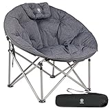 EVER ADVANCED Campingstuhl Faltbar Moonchair XXL Rund Klappstuhl Gepolstert...