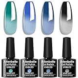 Allenbelle UV Nagellack Thermo Set 4 Farben Mit Geschenkbox,Gel Nagellack Farbwechsel...