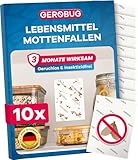 GEROBUG® Lebensmittel-Mottenfalle - 10 x geruchlose Pheromonfalle zum Fangen...