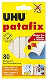 UHU patafix, wieder ablösbare und verwendbare Klebepads, weiß, 80 Stück