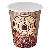 400 Stk. Kaffeebecher Premium, 'Coffee To Go', Pappe Beschichtet, 8oz., 200 ml,...