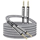 SUCESO 3.5mm Aux Kabel [2 Stück 1M+2M] 3,5mm Klinke auf Klinke Stereo Audiokabel Nylon...