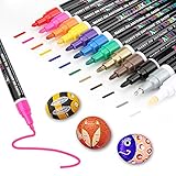 Steine Bemalen Stifte Lackstift Acrylstifte Wasserfest, 2mm Wasserfeste Stift...