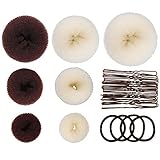 Aipaide 7 stück Haardonut Set, Damen Haarknoten Donut-Duttkissen Haarstyling Haarschmuck...